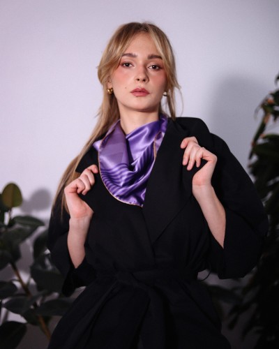Apaszka jedwabna "Opus Violet" Varsovian 68x68