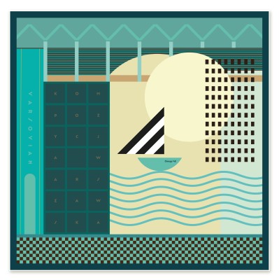 Kompozycja warszawska zielona / 68x68 / PREORDER